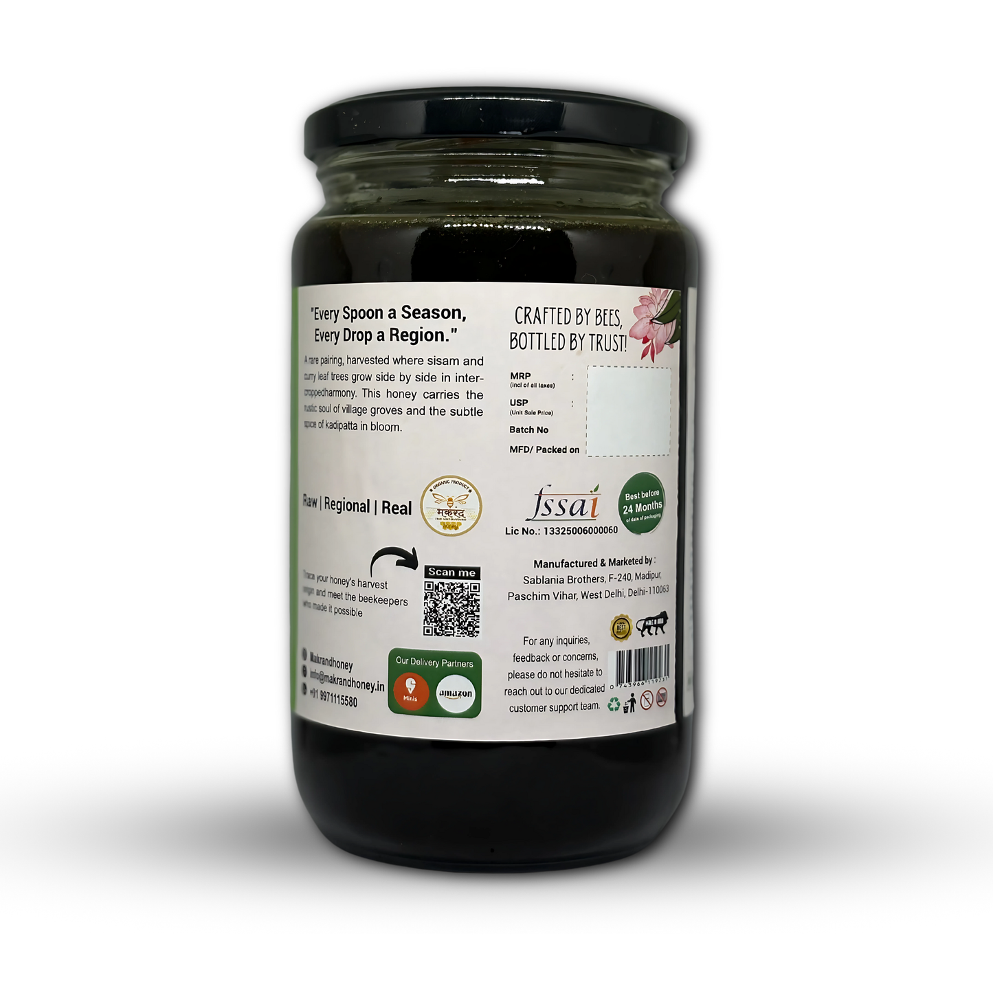 Raw Sisam Kadipatta Honey | South Indian Honey | The Untouched Honey
