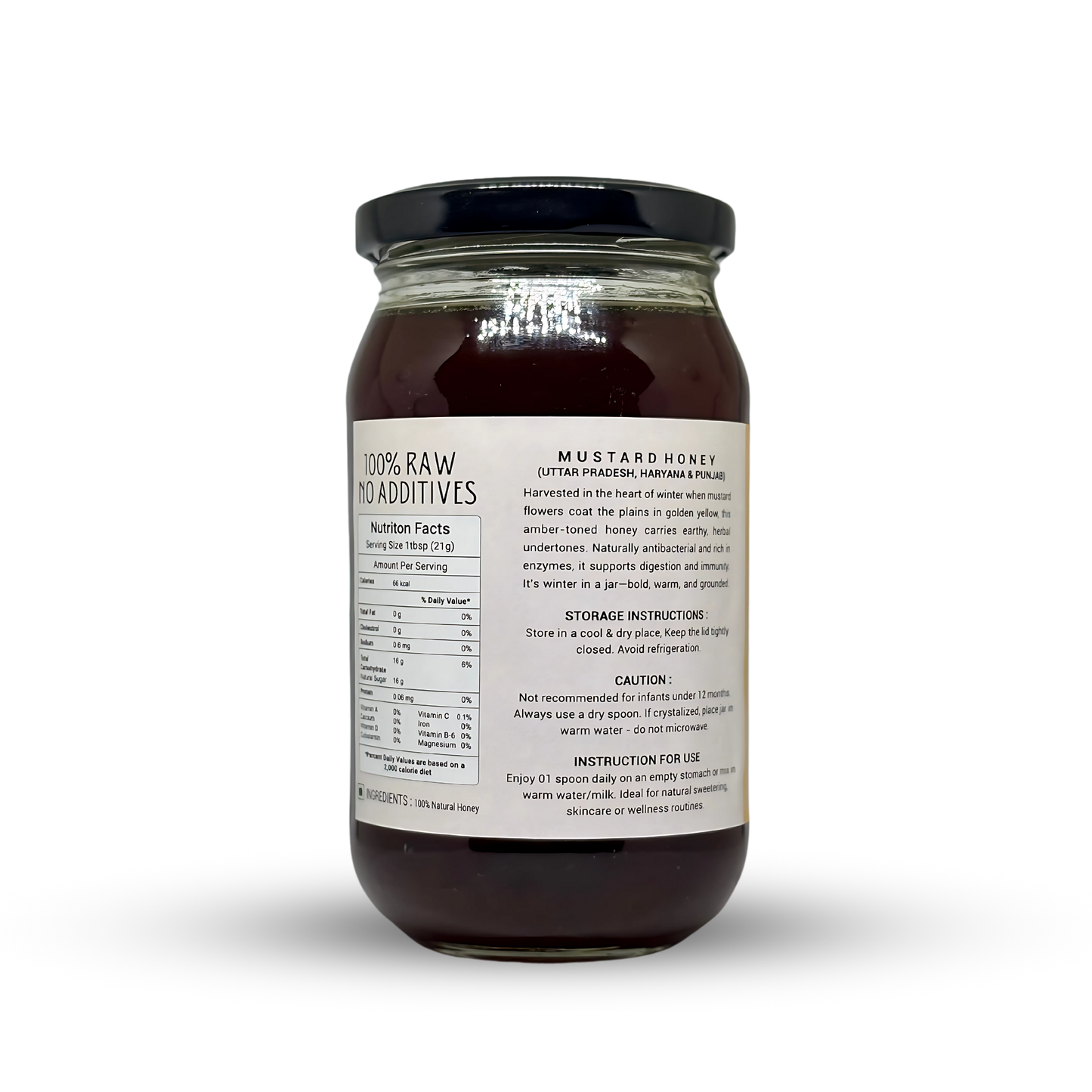 Raw Mustard Honey | North Indian Honey | 100% Pure Honey