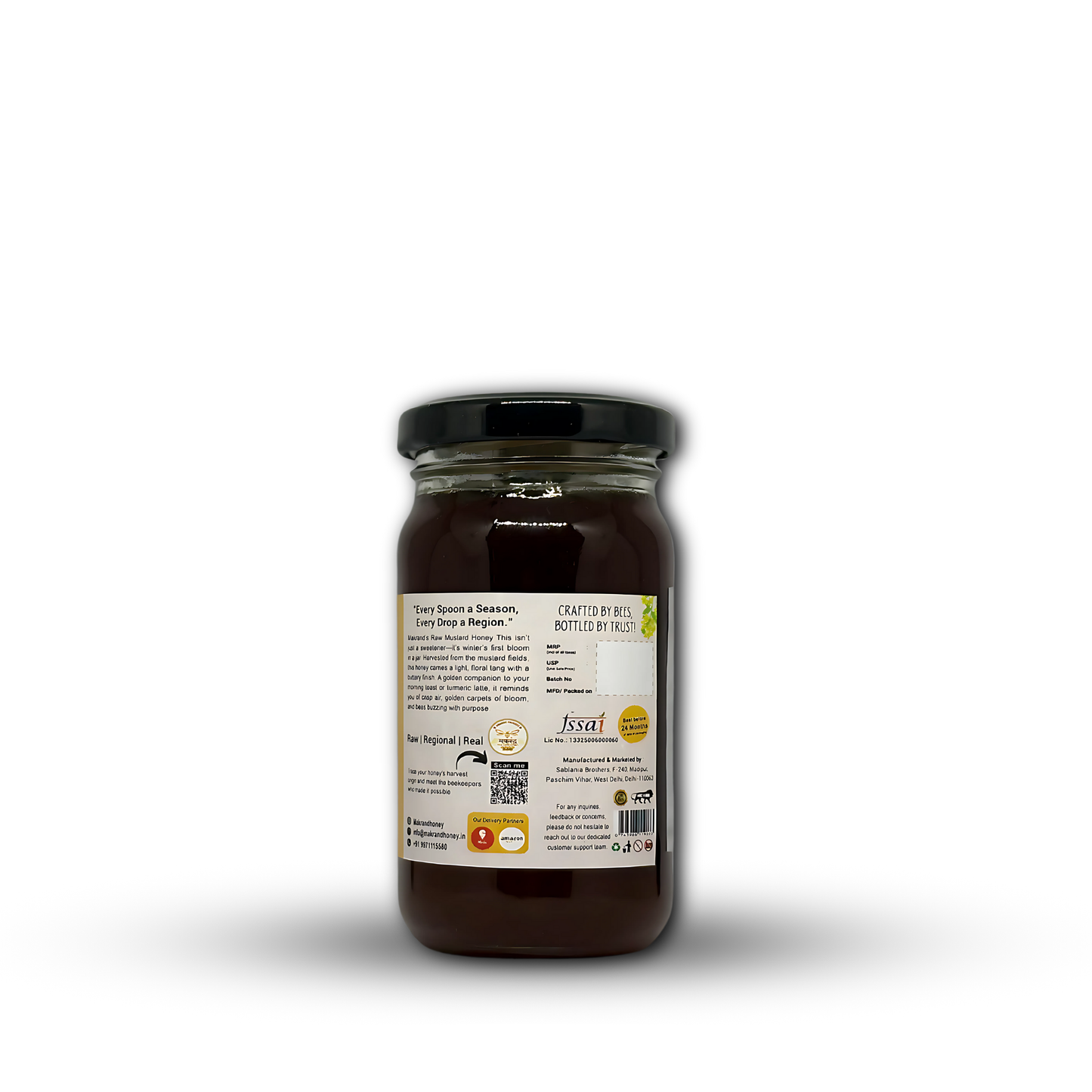 Raw Mustard Honey | North Indian Honey | 100% Pure Honey