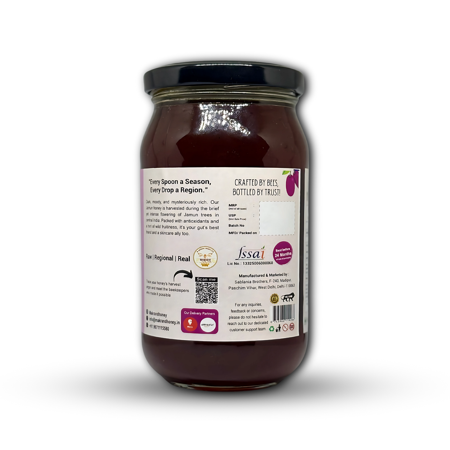 Raw Jamun Honey | Central India Honey | The Untouched Honey