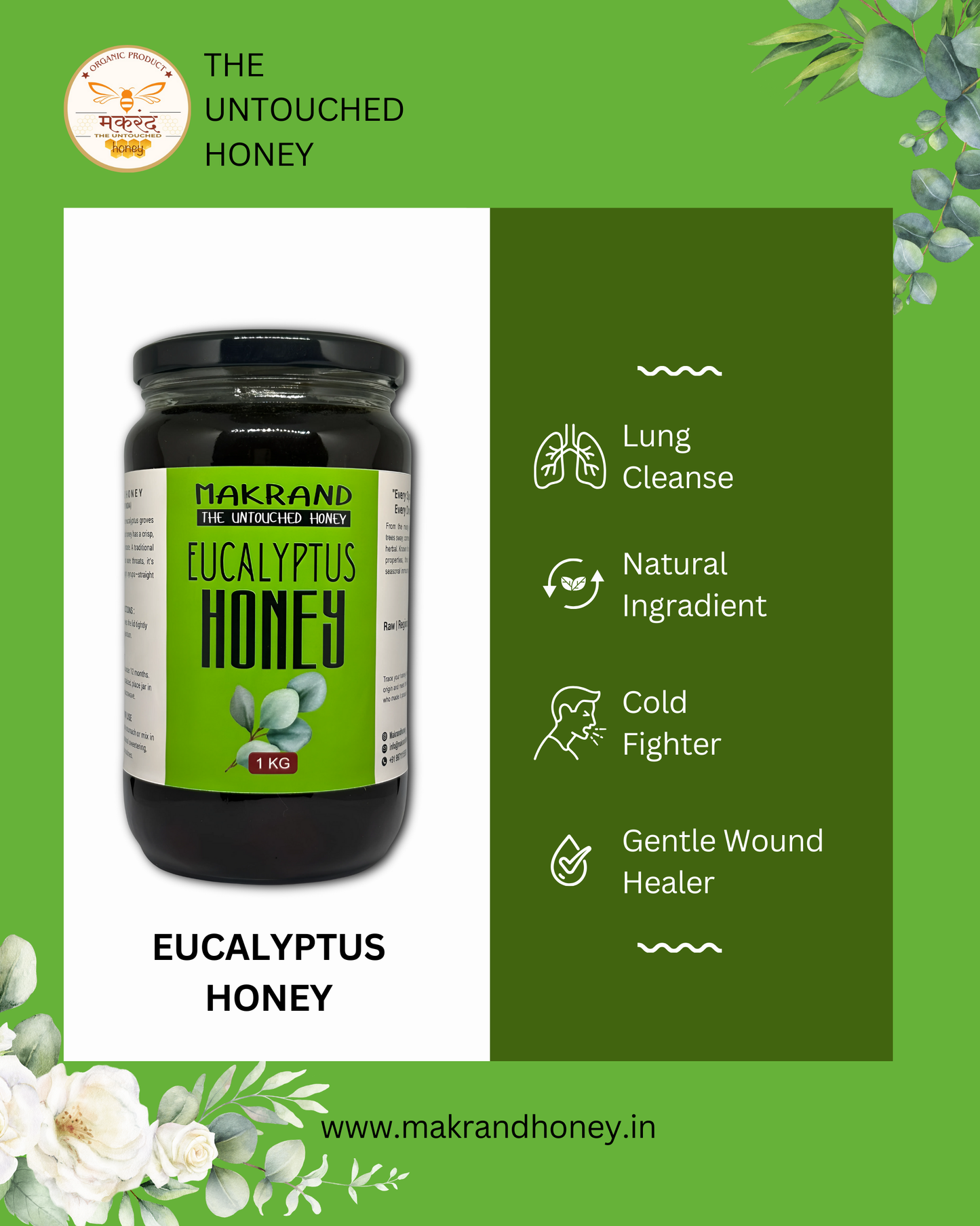 Raw Eucalyptus Honey | Wild Forest Honey | The Untouched Honey