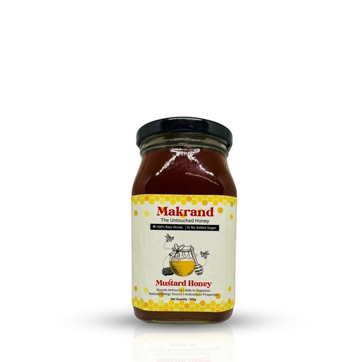 Raw Mustard Honey - 500 gm | North Indian Honey | The Untouched Honey